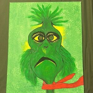 Vibrant Green Grinch Canvas Art